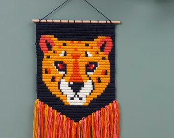 DIY Home Décor Needlepoint 3D wall art kits for beginners. Easier than cross stitch! A wooden dowel included for easy display!