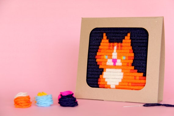 Needlepoint Kits Ignites Kids Creativity No Hoop Needed. Eco-friendly  Packaging That Turns Into a Display Frame. 