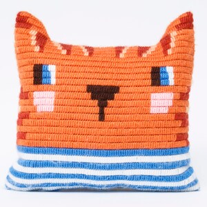 DIY Needlepoint pillow kits Ignites kids' creativity Craft a cozy needlepoint pillow. Eco friendly cardboard suitcase included. image 1