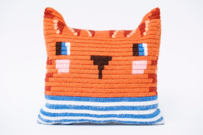 DIY Needlepoint pillow kits Ignites kids' creativity Craft a cozy needlepoint pillow. Eco friendly cardboard suitcase included. image 1