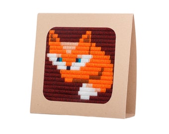 Needlepoint kits Ignites kids creativity! No hoop needed. Eco-friendly packaging that turns into a display frame.