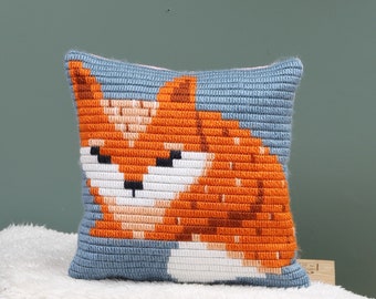 DIY needlepoint pillows Ignites kids' creativity! Craft a cozy needlepoint pillow. Eco friendly cardboard suitcase included.