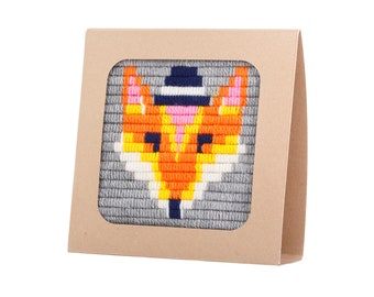 Needlepoint kits Ignites kids' creativity! No hoop needed. Eco-friendly packaging that turns into a display frame.