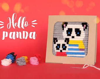 Needlepoint kits Ignites kids' creativity! No hoop needed. Eco-friendly packaging that turns into a display frame.
