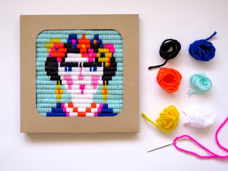 2 Kid Needlepoint Kits for Beginners Kid Craft Kit Easy Etsy