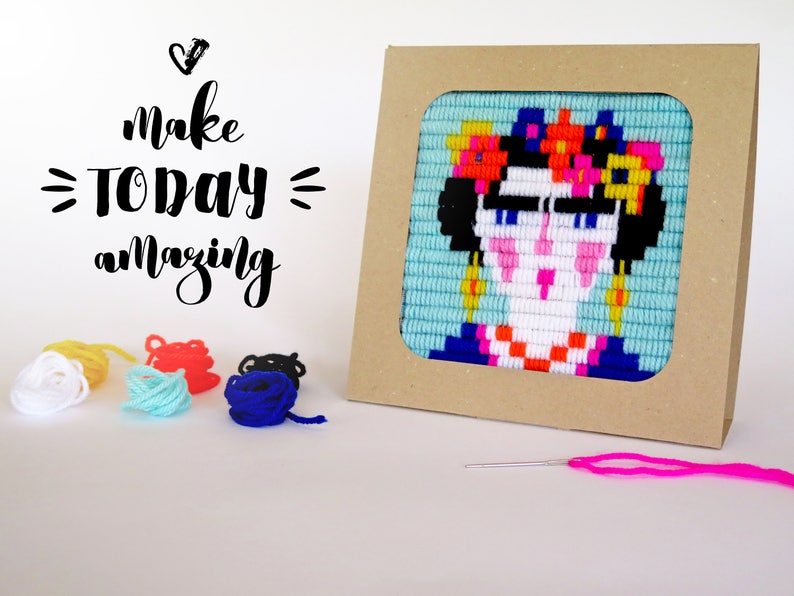 2 Kid Needlepoint Kits for Beginners Kid Craft Kit Easy Etsy