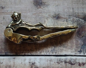 Vintage Brass Pixie Nutcracker