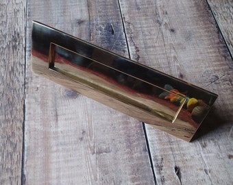 Polished Brass Letter Box: Vintage Door Mail Slot
