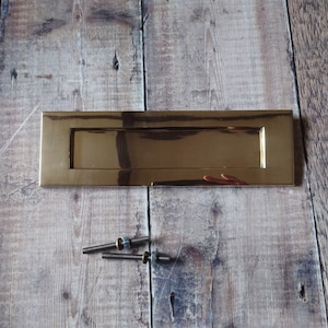 Vintage Polished Brass Door Letter Plate