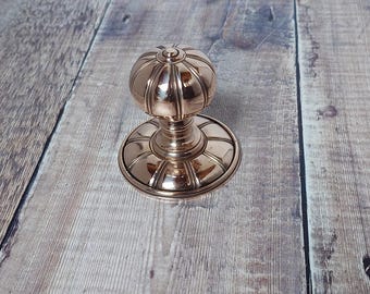 Original Copper Coloured Brass Door Knob, Victorian/Edwardian Doorknob