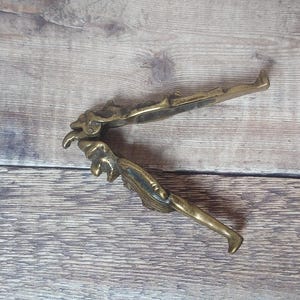 Vintage Peerage Brass Punch and Judy Nutcracker, Brass Nut Crackers, Collectible Metal Nut Cracker