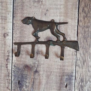 Vintage Messing Kleiderhaken: Wandmontierte Schlüssel Kleiderhaken