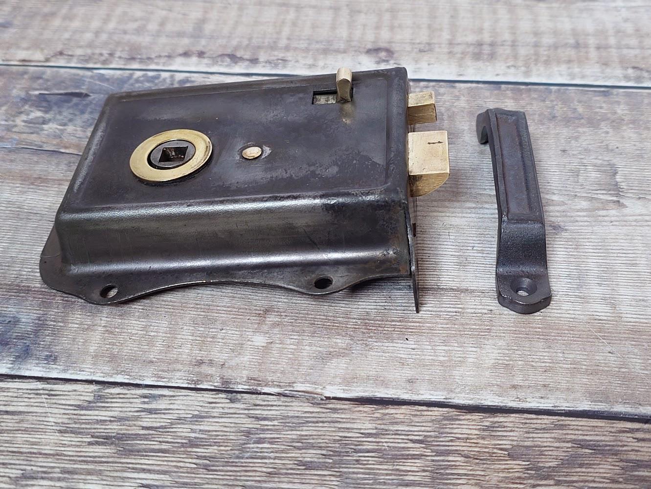 Heavy Steel Lock With Iron Keep, Antique Rim Lock, Old Rim Lock. - Etsy UK