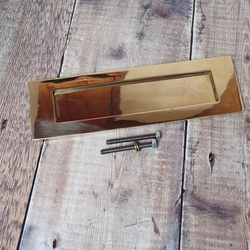HEAVY SPRUNG SOLID BRASS LARGE LETTER BOX