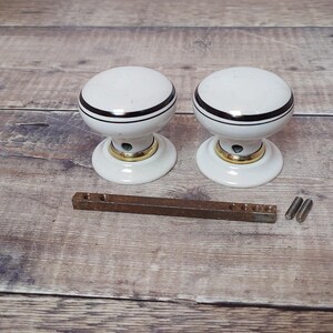 1 Pair Vintage Ceramic Door Knobs, 1 Pair Ceramic Doorknobs