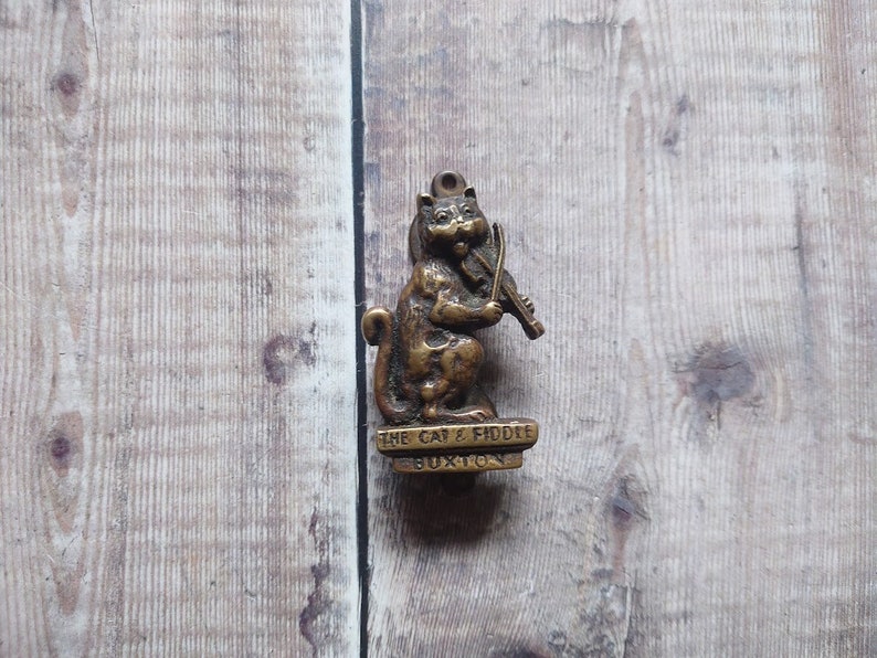 Cat & Fiddle Buxton Small Brass Door Knocker Etsy UK
