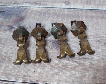 ヴィンテージ真鍮キャビネットプル - Croft & Assinder - 4個セット