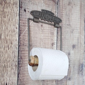 Large Victoria Toilet Fixture Iron Toilet Roll Holder, Vintage Style Cast Iron Toilet Paper Holder, Cast Iron Toilet Tissue Holder