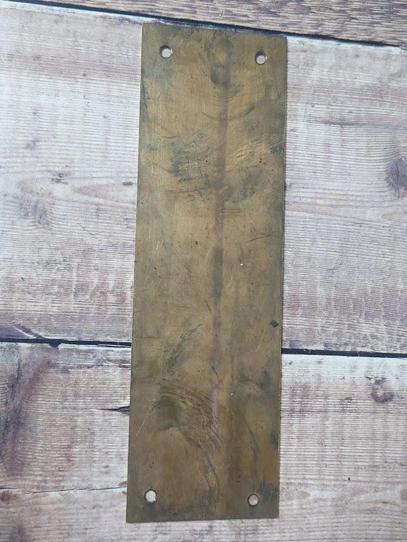 Infinity Decor Plaque de poussée en laiton antique de style victorien