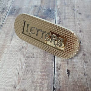 Stunning Art Deco Polished Brass Mail Slot, Original Art Deco Brass Letter Box, Reclaimed Brass Letter Plate