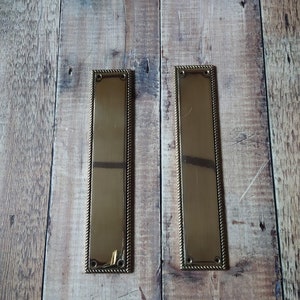 2 Georgian Stlye Polished Brass Finger Plates