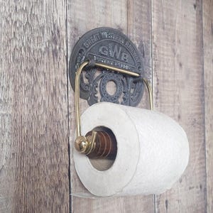 Enamel Edwardian Style Cast Iron Toilet Roll Holder, Vintage Style Toilet Paper Holder, Easy To Change Toilet Tissue Holder