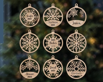 Christmas Snowflakes ornaments SVG, Ornament SVG Files, Ornaments Laser, glowforge svg, christmas decoration, Laser cut, Silhouette, Cricut