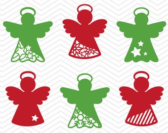 Angel Christmas Ornament SVG DXF PNG eps Vinyl winter christmas new year holy decal Cricut Design, Silhouette studio, Instant Download