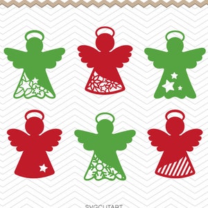 Angel Christmas Ornament SVG DXF PNG eps Vinyl winter christmas new year holy decal Cricut Design, Silhouette studio, Instant Download