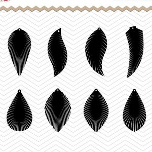 Leather earrings svg, Fringe earrings SVG, pendant svg, tear drop svg, faux leather svg, diy jewelry svg, Cricut Design, Silhouette studio