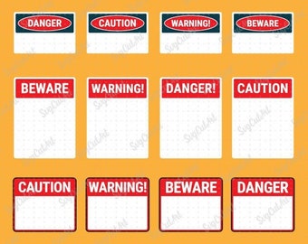 Warning Sign svg, Danger Sign svg, Beware svg, Caution Sign svg, Blank Warning Sign svg, Blank Danger Sign, Cricut Design, Silhouette studio