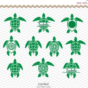 Turtle svg, Sea turtle monogram, Sea Turtle svg, summer svg, ocean svg, cut file, digital, Cricut Design, Silhouette studio, Instan Download
