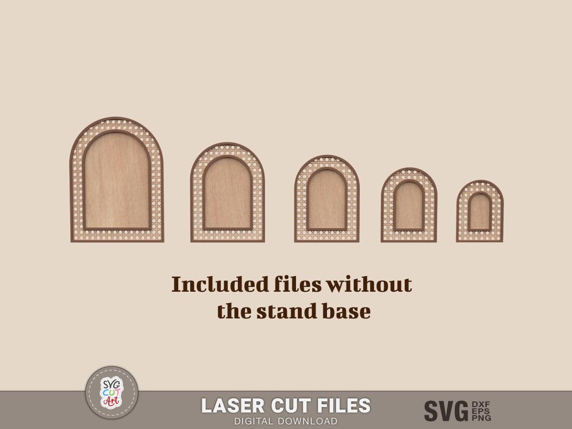 Rattan Arch Stand Sign Svg Laser Cut File, Table Numbers, Wedding Table ...