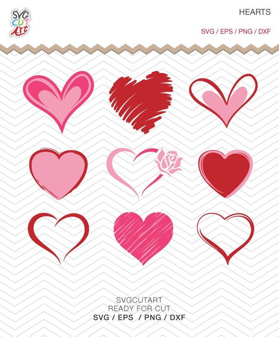 Download Hearts Svg Doodle Hearts Svg Valentine Heart Valentine Svg Etsy