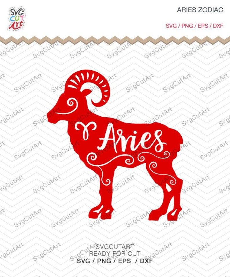 Aries SVG DXF PNG Eps Zodiac Sign Svg Ram Astrology - Etsy