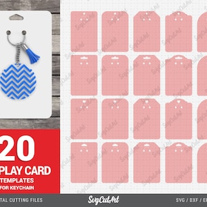Keychain Display Card Svg, keyring Display Card, Keychain patterns svg, Keychain Packaging, Key Ring Tag svg, Packaging Patterns Svg