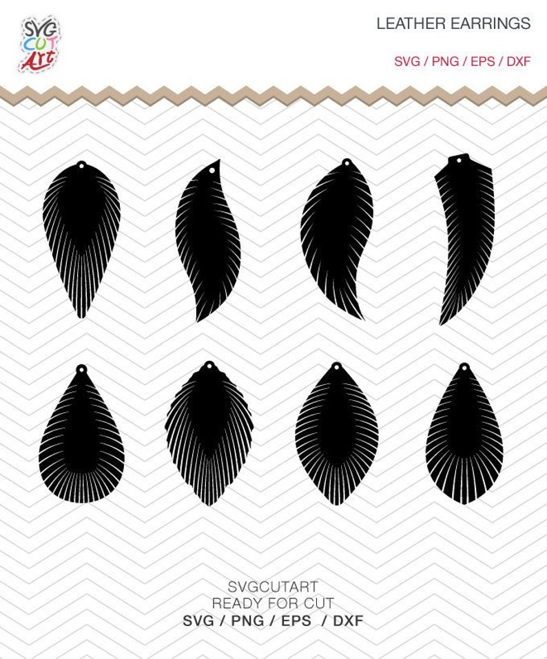 Download Leather earrings svg Fringe earrings SVG pendant svg tear ...
