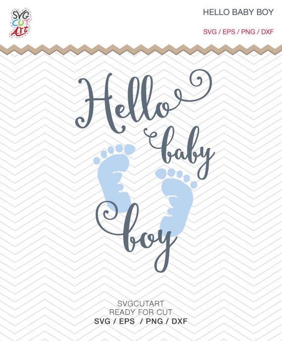 Download Hello Baby Boy Svg Dxf Png Eps Baby Nursery Newborn Decal Cut Etsy