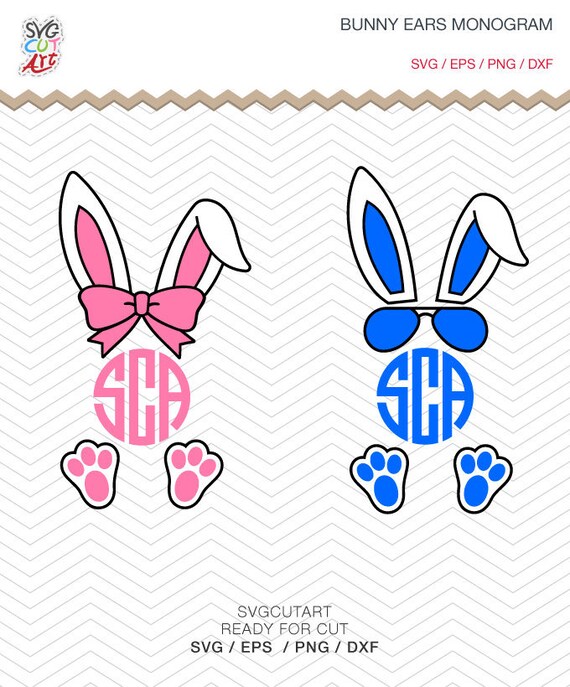 Download Bunny Svg Bunny Ears Svg Easter Bunny Svg Bunny Monogram Etsy
