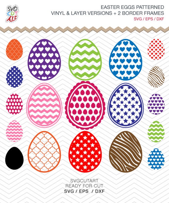Download Easter Eggs Patterned Vinyl And Layered Versions With Etsy