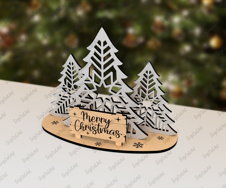Christmas Card Stand Svg Christmas Card Laser Cut SVG Etsy