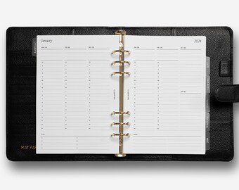 2024 WEEKLY Planner Insert Dated WO2P Vertical Hourly