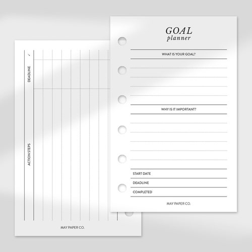 Goal Planner Printable Student Planner Organizer Pages - Etsy