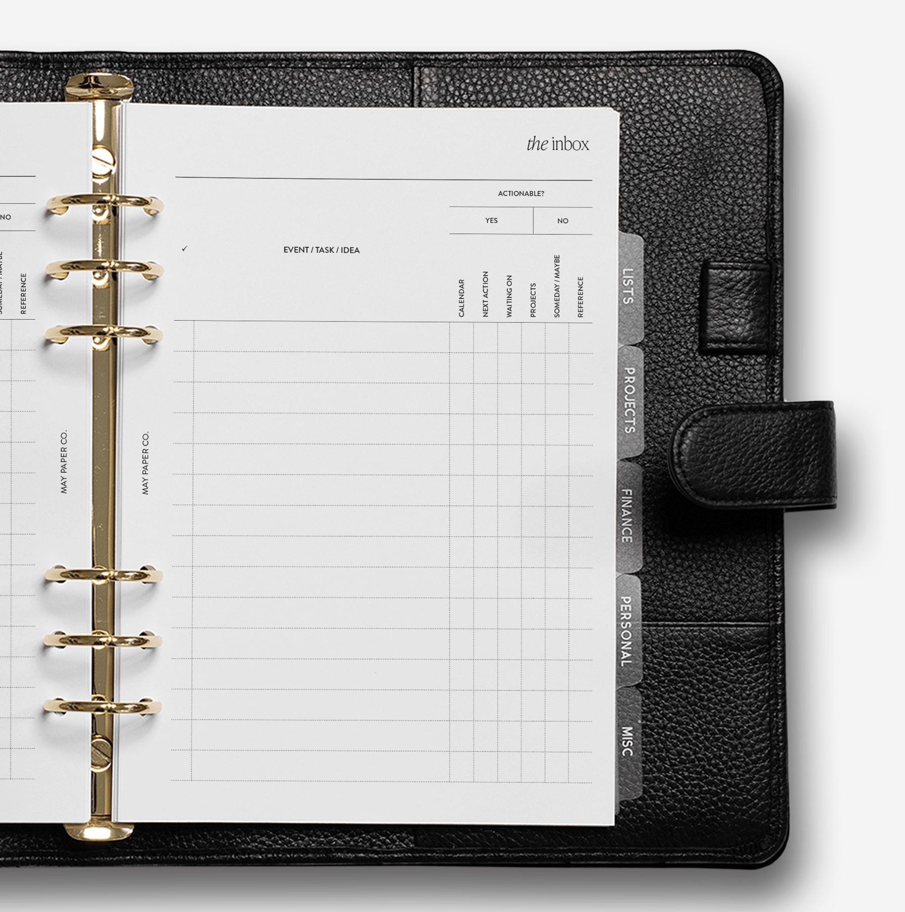 The Inbox Planner Insert