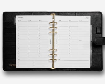 2025 WEEKLY Planner Insert Dated WO2P Vertical Hourly