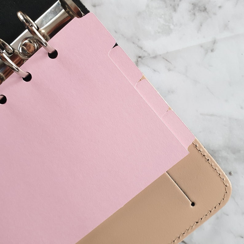 Top Tab Agenda Planner Dividers Cardstock Candy Pink