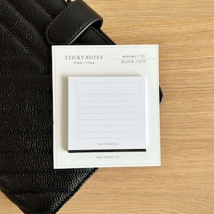 75mmx75mm Block Lists Sticky Note