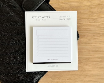 75mmx75mm Block Lists Sticky Note