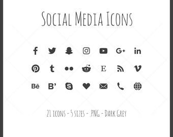 Grey Icons Etsy