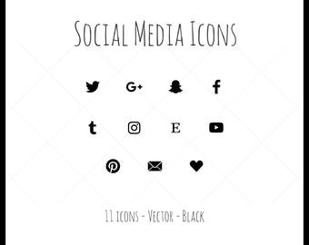vector social media icons 21 icons dark gray outline style etsy social media icons vector